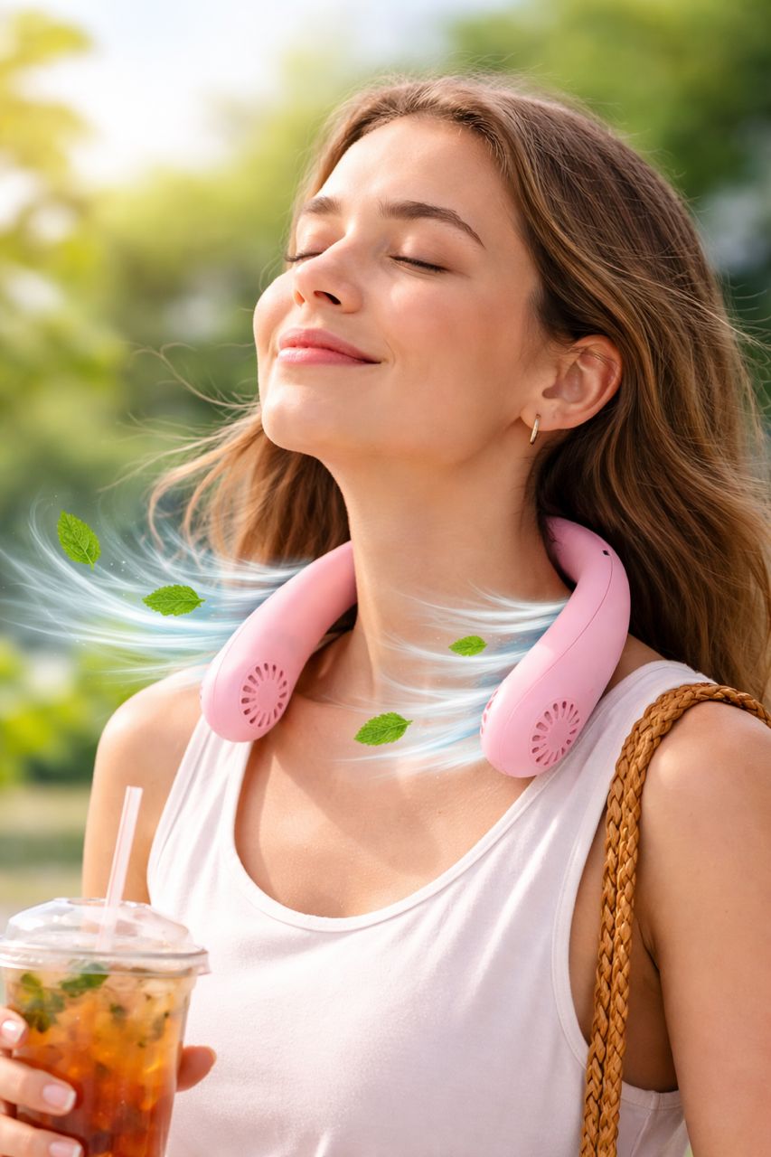 Ventilateur Portable Tour de Cou Rechargeable