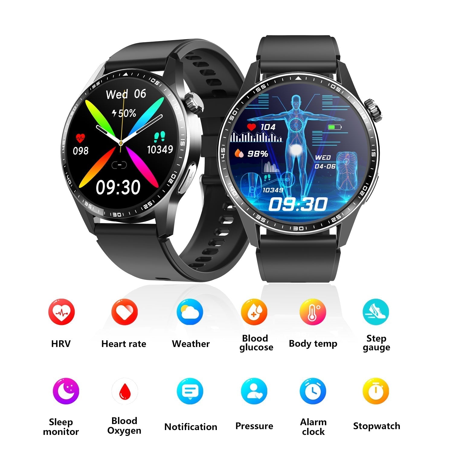 Healthy Blood Oxygen Smart Watch Men ECG+PPG Precise Body Temperature Heart Rate Monitor Smartwatch HRV Blood Pressure Watches-0