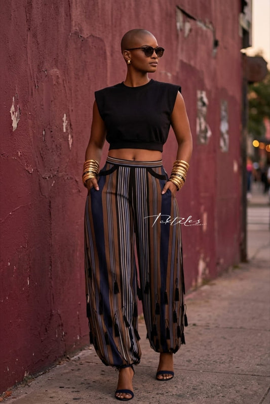 Pantalon Palazzo "Signature" – Collaboration Textiles d'Afrique