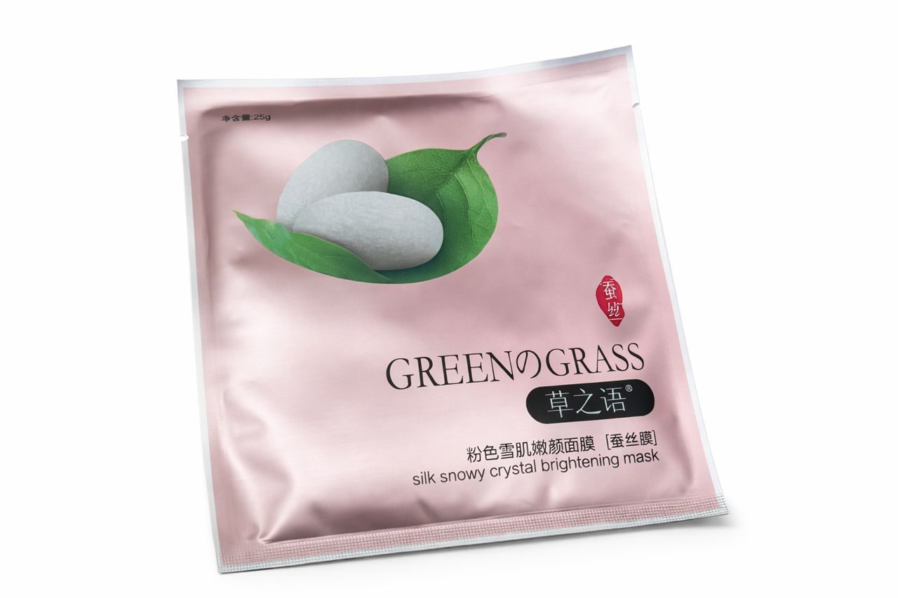 Masque Visage Hydratant & Éclat à la Soie Cristalline – Green of Grass (25g)