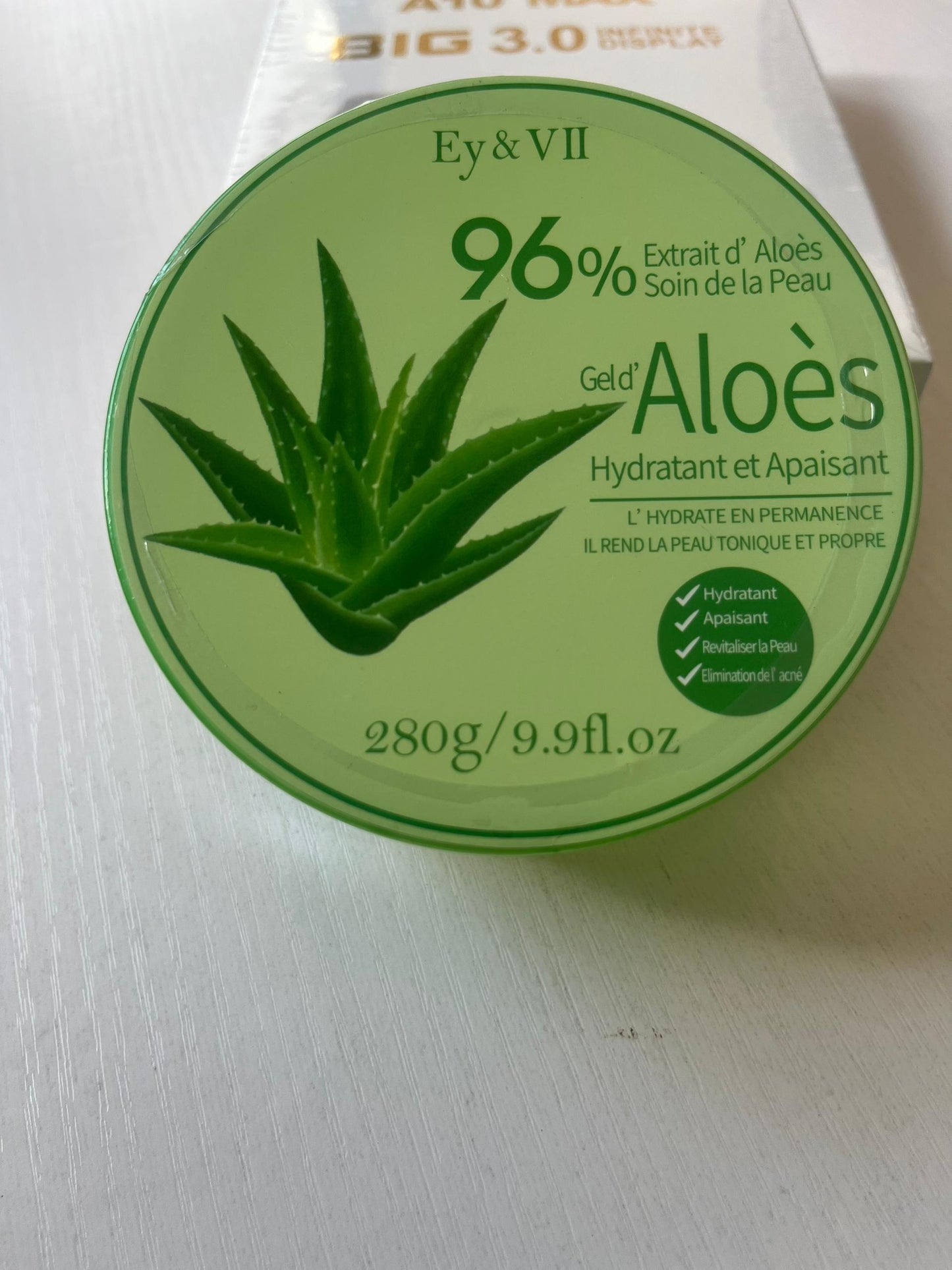 Gel d'Aloès Vert Ey & VII - Hydratation Intense & Action Anti-Acné - 280g