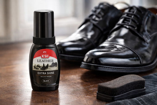 Cirage liquide pour cuir noir – Brillance instantanée "Extra Shine"