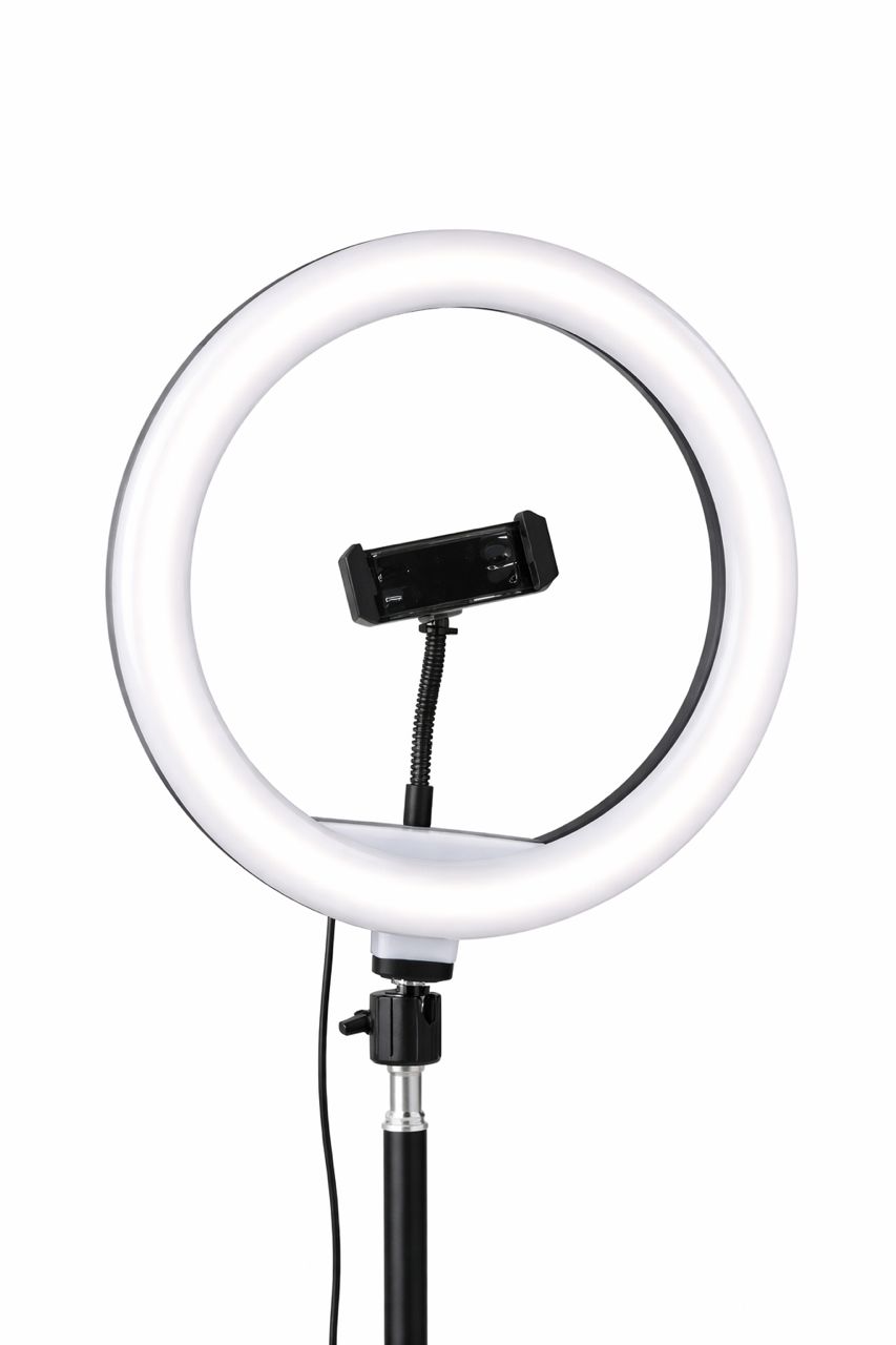 Ring Light LED avec Trépied & Support Téléphone – Éclairage Pro pour TikTok, Maquillage & Création de Contenu