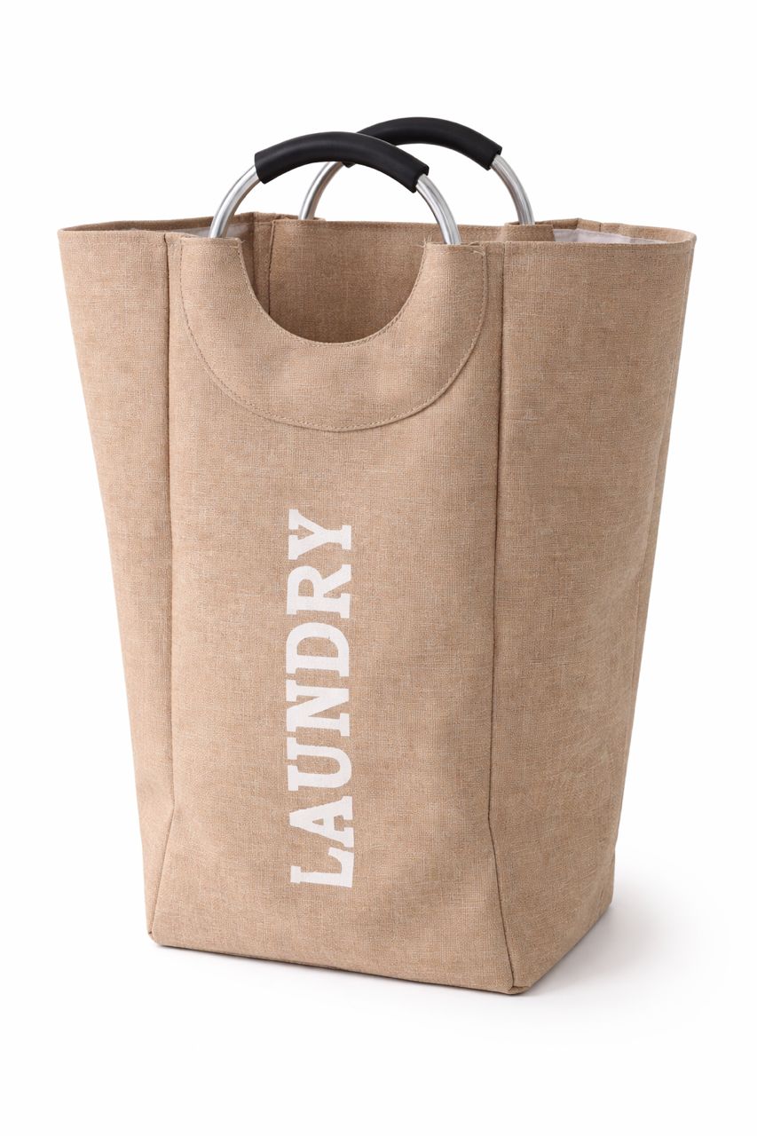 Panier à linge pliable avec poignées rigides